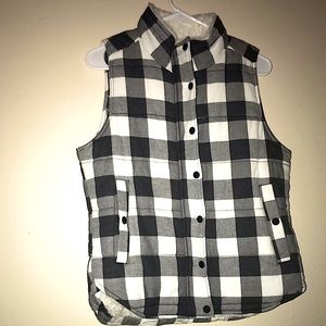 Black and white puffer vest by Julie billiart